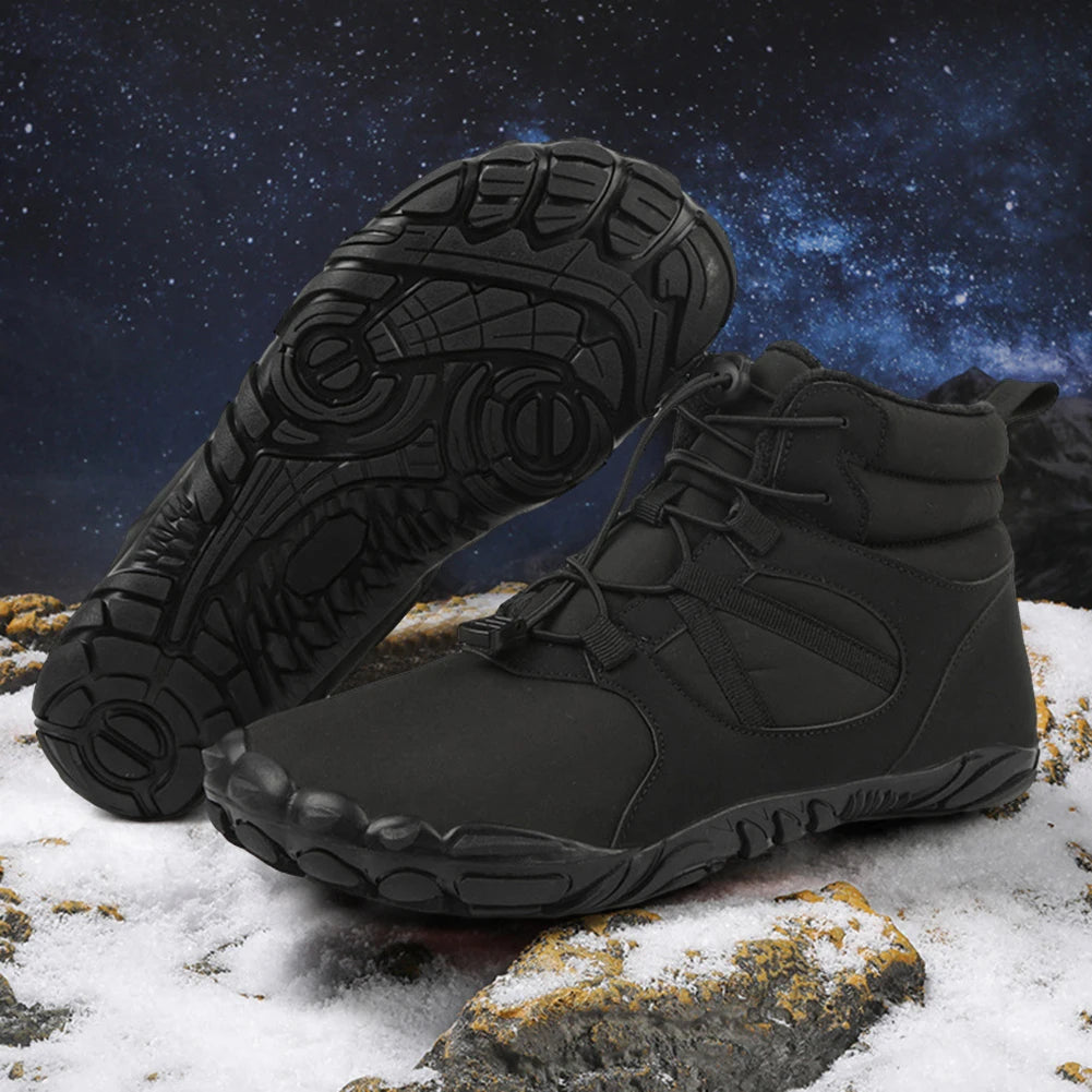Winter Snow Boots Climbing Shoes Non Slip Winter Jogging Sneakers Waterproof High Top for Travel Climbing Hiking