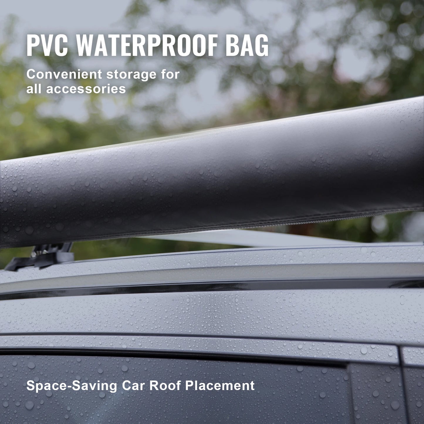 SucceBuy Vehicle Awning  Retractable Car Side Awning Car Awning with Waterproof Storage Bag  Suitable for Truck SUV Van Campers